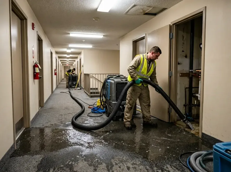 multi-unit-apartment-hallway-f-005 — frequently asked questions, Emergency Burst Pipe Water Extraction & Removal in Lake Mag…